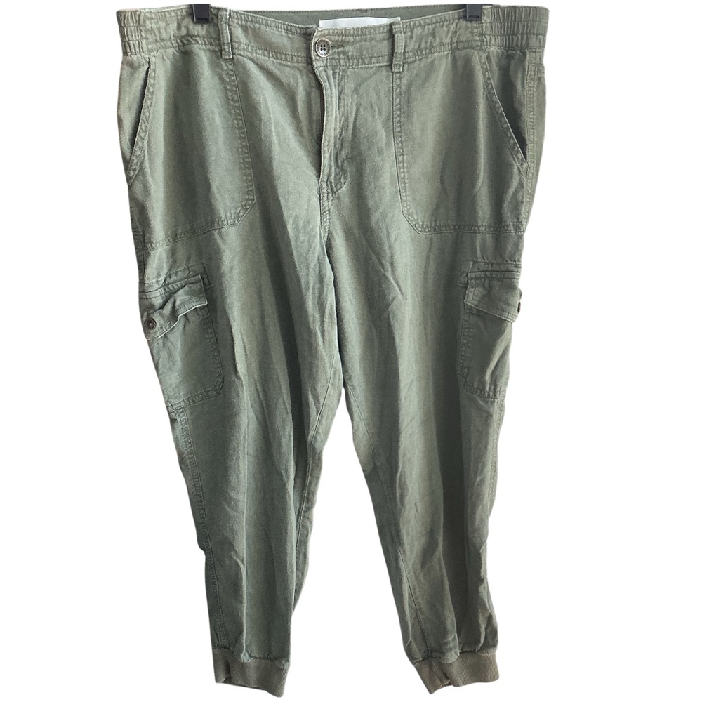 SONOMA Cargo Straight Tapered Pants Green 38x25